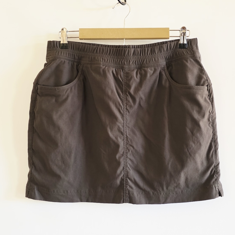 Prana Athleisure Dark Green Elastic Waist Pull On Skort Women's Size 12